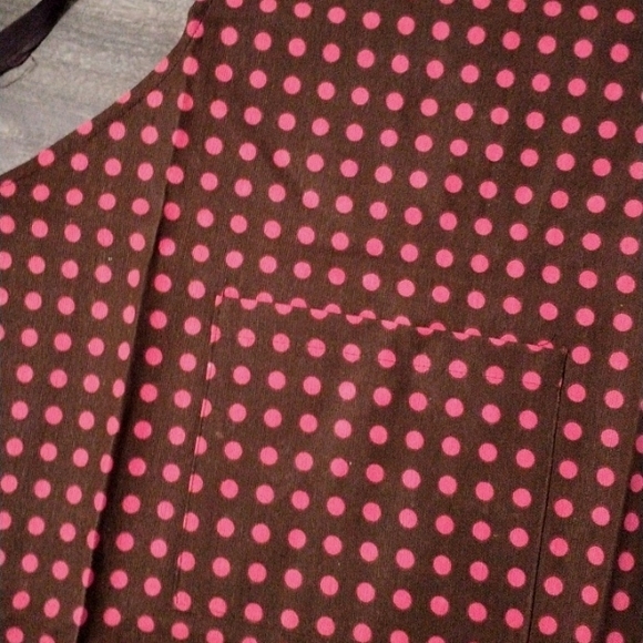 Apron Brown with Hot Pink/Red Polka Dots Cooking BBQ Baking Gift idea - Picture 5 of 6